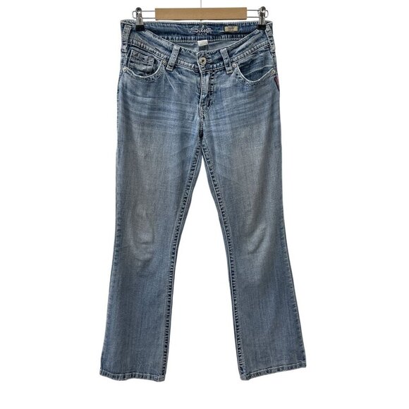 Silver Jeans Co. Suki Mid-Rise Bootcut Jeans Light Wash Denim Womens 29x32 - Picture 2 of 14